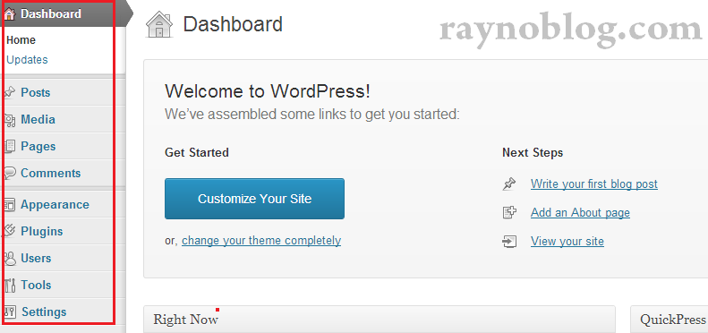 WordPress cơ bản: làm quen với admin dashboard quản lý WordPress