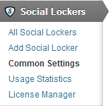menu onepress social locker