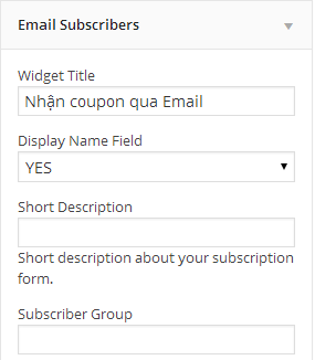 wiget email subscribers